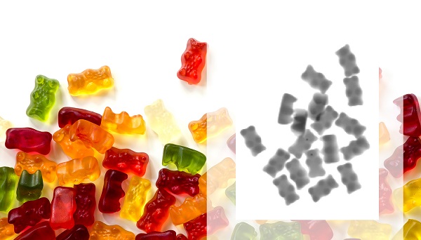 Foreign body detection in gummi bears